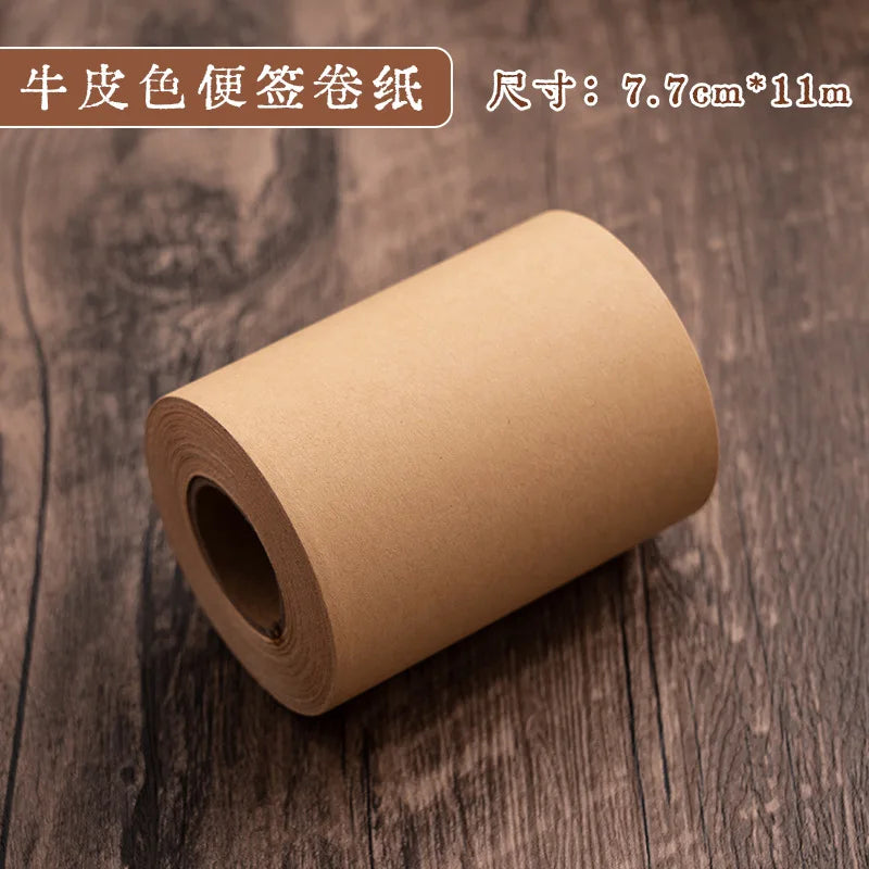 Vintage Sticky Note Clip Hanging Roll Paper Sticky Note No Sticky Ins Wind Board Note Blank Notepad Message Pad
