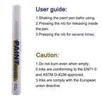 3pcs White Paint Pen Paint Markers Waterproof Car Tyre Oil-Based Paint Pen Set Quick Dry And Permanent