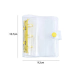 Portable Mini Handbook Glitter Notebook Pages Transparent Binder Notebook Cover Card Organizer 3 Hole Binder Clip Photo album