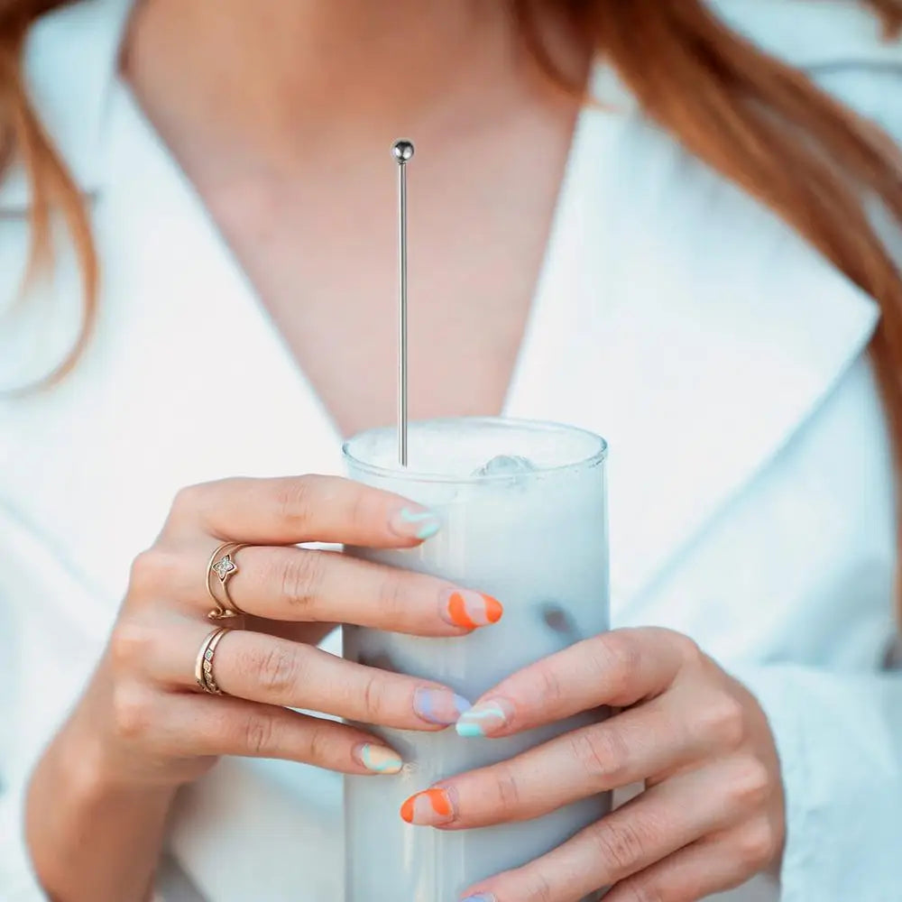 Coffee Stirrers Reusable Creative Bar Stainless Steel Stirrer Multi-Function Decorative Long Stir Sticks for Drinks Mixing Bar