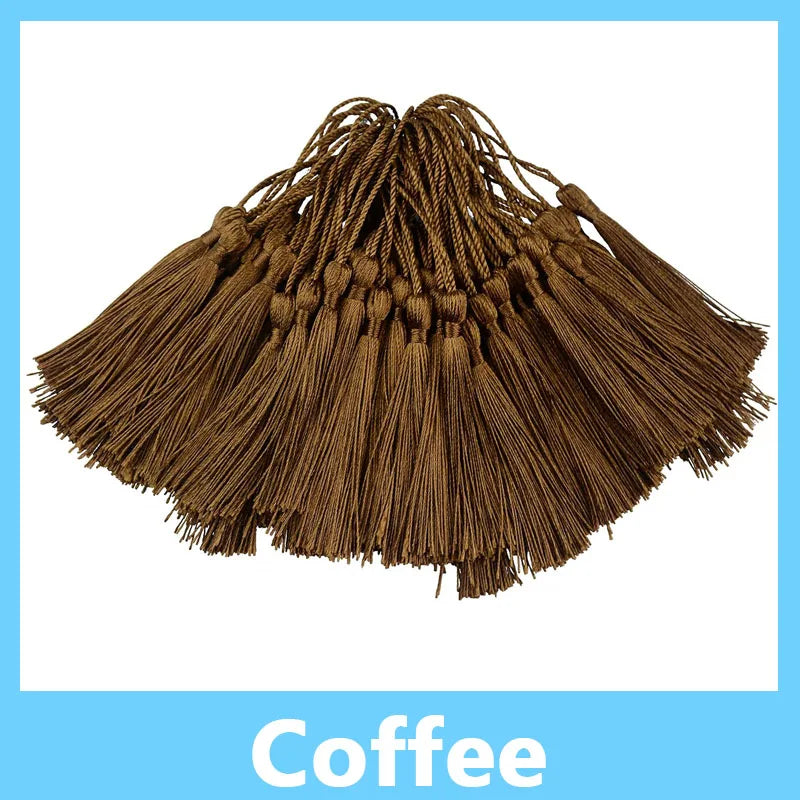 100pcs/Pack 13cm Tassel Silk Fringe Silky Floss Bookmark Tassels Mini Tassels for DIY Craft Jewelry Making Souvenir Bookmarks