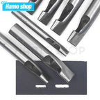 1pc 4mm/5mm Width Leather Oval Shape Hole Punch Steel Craft Hollow Hole Punch Leather Tools Leather Belt Hole Punch DIY Tools