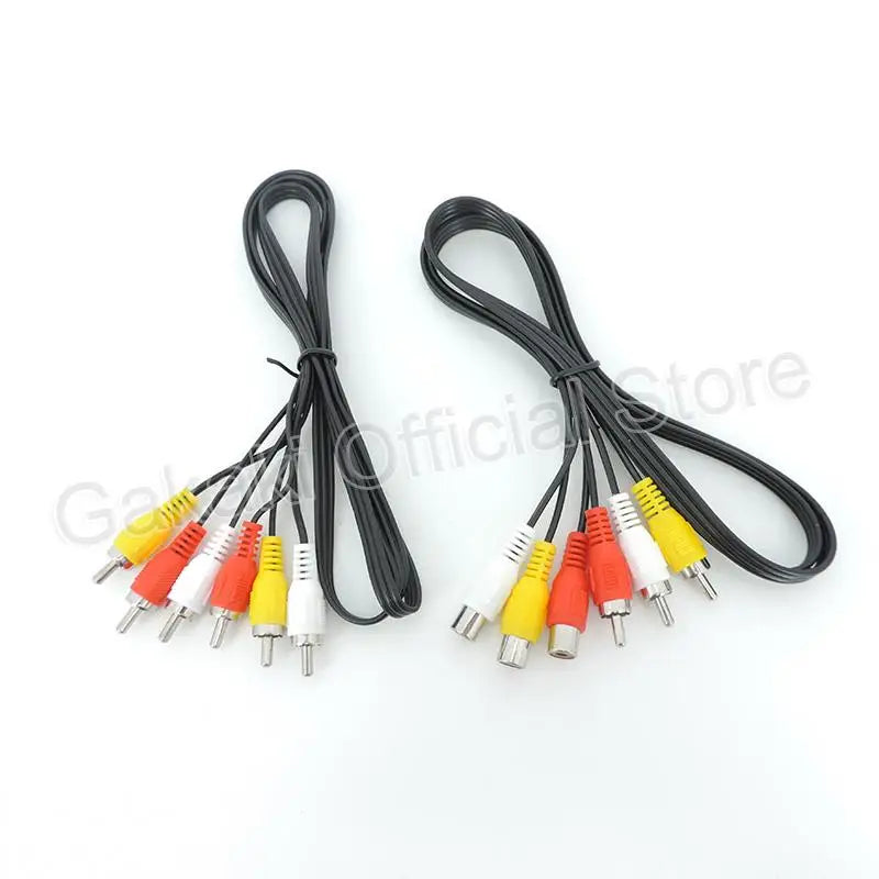 1M/1.5M/3Meter 3 RCA Male to 3 RCA Male Female Connector Composite Audio Video AV Extension Cable Plug Cables