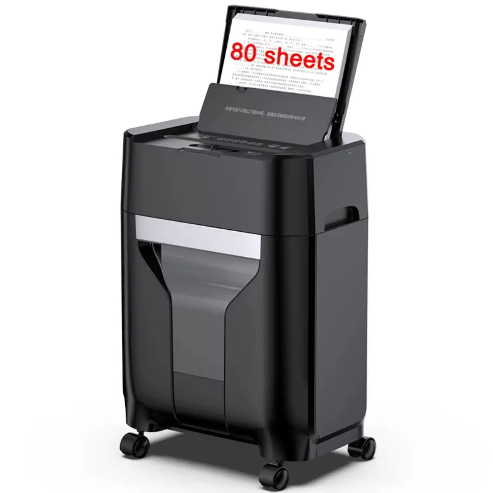 High Speed Fully Automatic Electric Paper Shredder Machine Cross Cut 4*12mm 80 Sheet Auto Feed Office COMET AF-780
