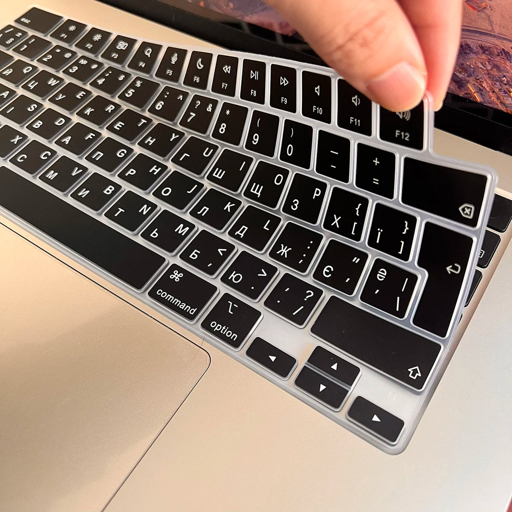 Ukraine Version Silicone Keyboard Protector Cover Waterproof Dustproof Skin for MacBook M5 M4 M3 M2A3113 A3240 A3241 A3401 A3112