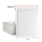 10pcs Composite Pearlescent Film Bubble Bag White Garment Packaging Express Bag Thickened Envelope Foam Waterproof Bubble Bag