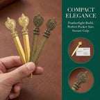 4 Pcs Durable Zinc Alloy Letter Openers Lightweight Retro Envelope Opener Ergonomic Design Bronze Letter Opener Tool Office