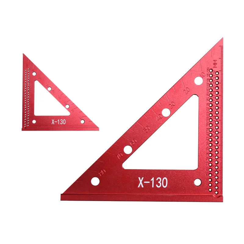 TS-3 Square Hole ruler Woodworking T-type Scribe Mark Measurement Tool Aluminum Alloy Precision Cross-calibration Ruler