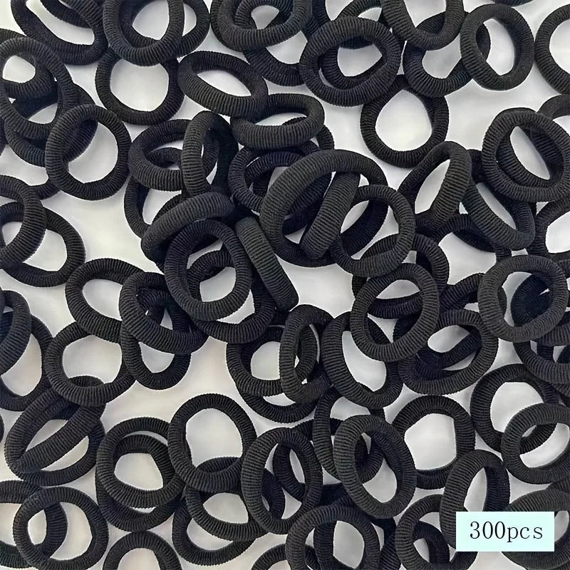 300pcs/500pcs Elastic Solid Color Rubber Band Ponytail Holder Trendy Hair Accessories For Daily Wear girl hair accessoires