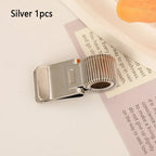 1pcs Metal Pen Clip with Spring Securely Holds Notebook Paper Minimalist Desktop Organizer Ideal for School and Office Use