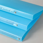 1PCS A4 Perforated Folder Candy-Colored Transparent O-shaped 2-hole, 3-hole, 4-hole Waterproof File Folder Binder