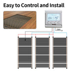 MINCO HEAT 240w/m2 New Graphene PTC Heating Film Infrared AC200~240V about 60C Warm Floor Heating Mat