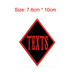 1pc 10cm Height Customized Name Small Square Tag Embroidery Patch Iron On Sew On Clothing For Left Chest Individual Badge