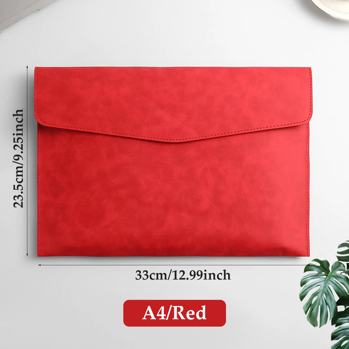 1pcs Leather A4/A5 File Bag Waterproof Wear-resistant Ultra-large Capacity Folder Business Office School File Storage Supplies