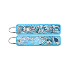 Kawaii Japanese Elf Anime Embroidery Key Fobs Key Tag Motorcycles Cars Backpack Chaveiro Keychain Fashion Keyring Friends Gifts