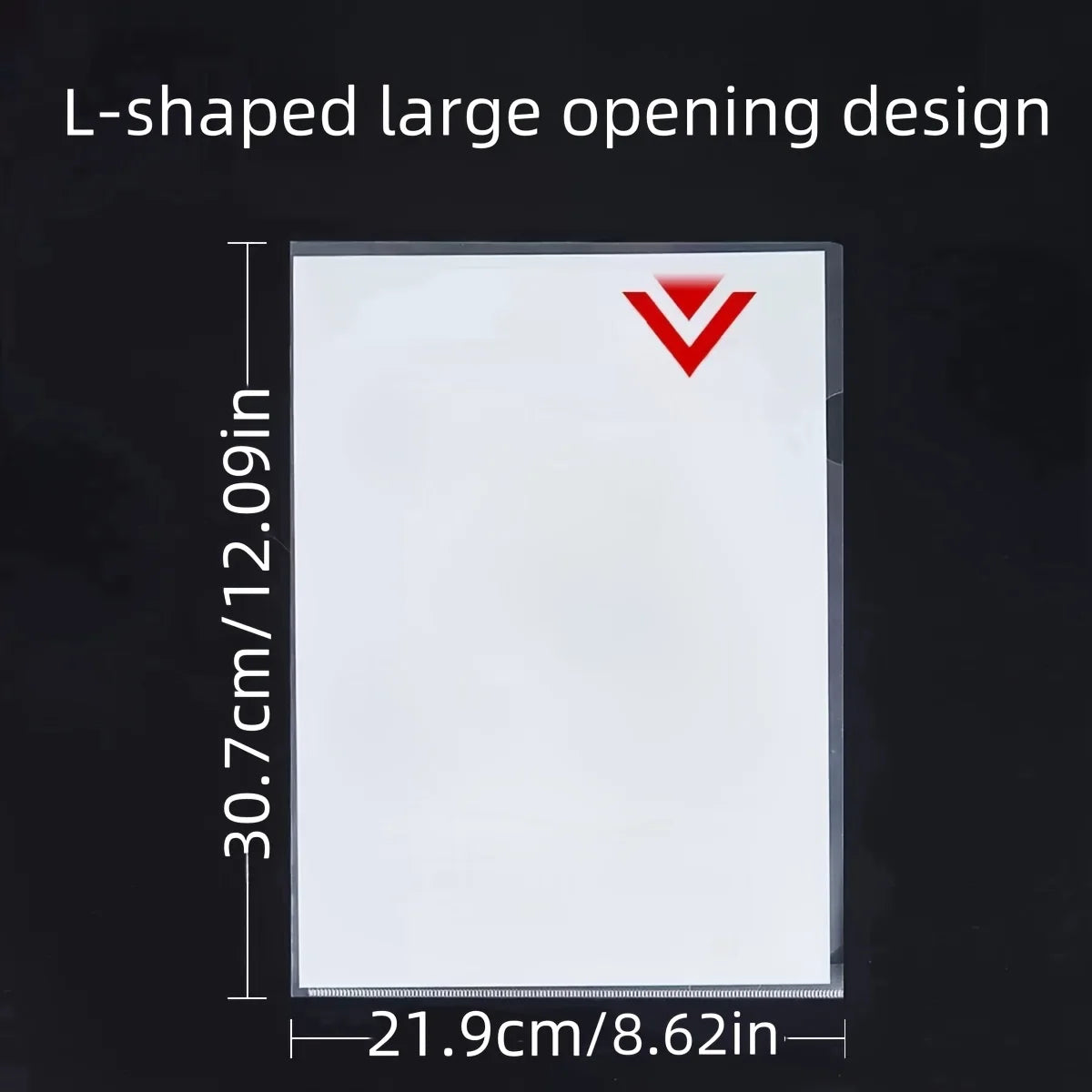 10pcs A4 Transparent L-Shaped File Folders - Waterproof and Durable PP Document Bags for Office Organization and Reusable