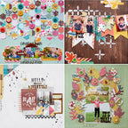 24 /12 Sheets Scrapbook Paper 15x15cm (6x6"),  Journaling Supplies Cardstock Backgrounds Album Card for DIY Art Craft Decorative