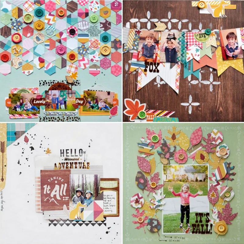 24 /12 Sheets Scrapbook Paper 15x15cm (6x6"),  Journaling Supplies Cardstock Backgrounds Album Card for DIY Art Craft Decorative