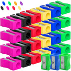 50/100pcs 2.5cm Mini Color Pencil Sharpener Curved Anti-slip Design Plastic Square Pencil Sharpener School Reward Stationery ﻿