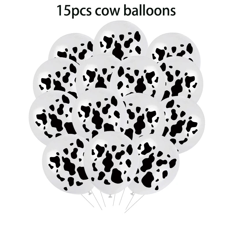 Cow Party Themed Disposable Tableware Set Paper Plates and Cow Napkins for Kids Cow Themed Birthday Party Decorations