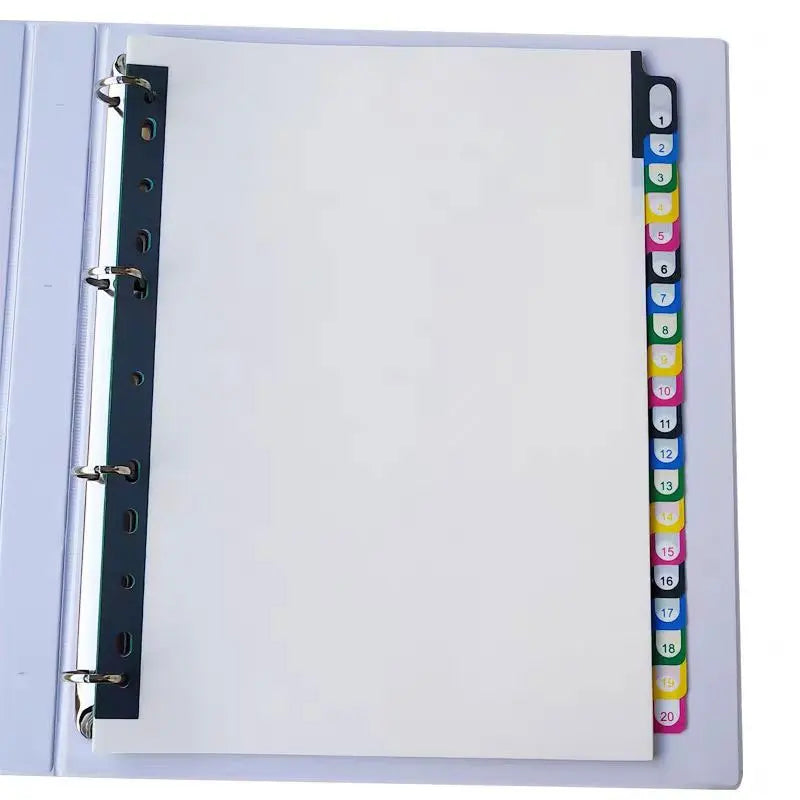5/10/20Sheets/Lot A4 Divider Index Page Tab Cards For 11-Holes Ring Binders Notebooks Stationery Bookmark School Office Supplies