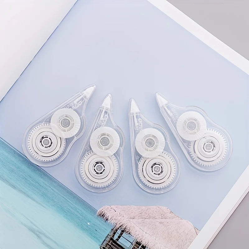 1 PC Large Capacity Transparent Correction Tape Simple Portable Student School Exam Office Stationery Supplies
