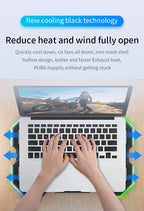 Jomaa RGB Gaming Laptop Stand Air Cooler Notebook Stand Holder with 6 fans Cooling Fan Base Suit for 12-17 inch Laptop