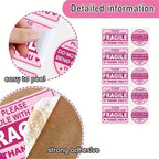 100PCS Fragile Stickers Don Not Crush Handle with Care 5cm*7.6cm Shipping Label Packaging Remind Labels Thank You sticker