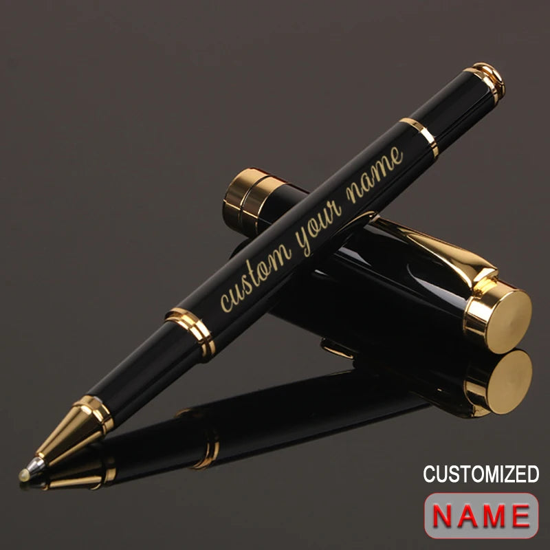 Customize Gold Color Text Gel Pens Engraving Metal Pretty School Student Supplies Office Accessories Writing Stationery 2025