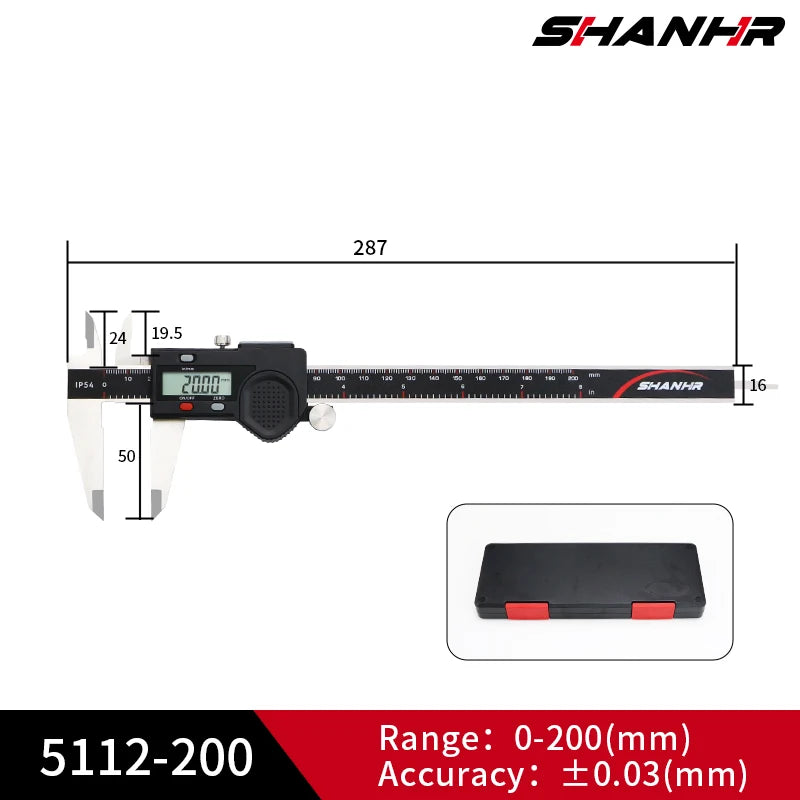 SHANHR Electronic Vernier Caliper 150mm Digital Vernier Calipers Micrometer Steel Vernier Caliper Messschieber Paquimetro 150 mm
