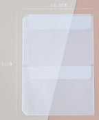 A5A6  5Pcs Binder Zipper Folders For 6-Ring Notebook Binder Transparent Loose Leaf Document Filing Bags