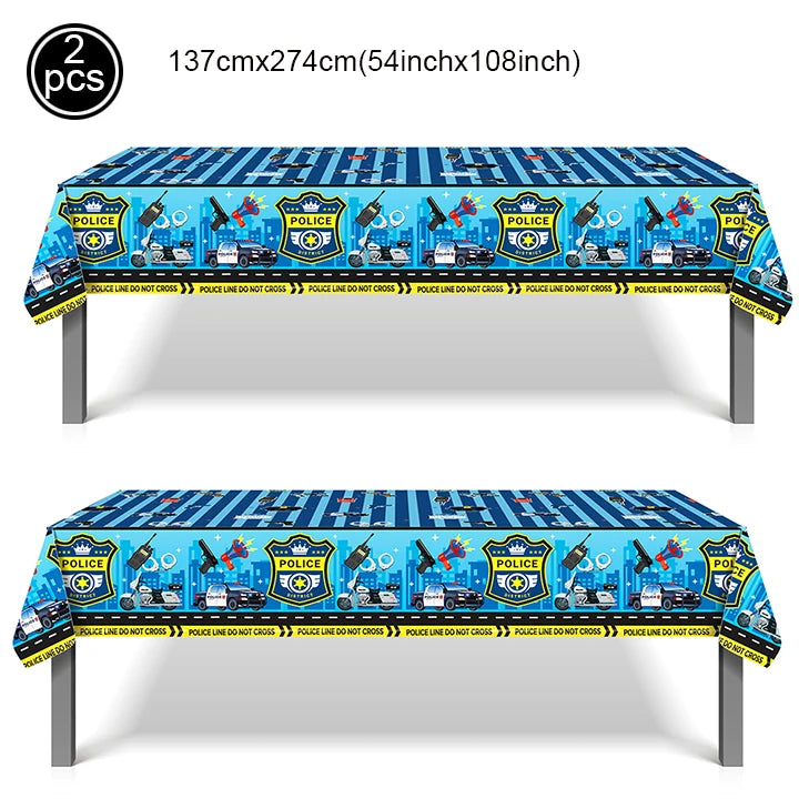 Police Party Plates Napkins Police Birthday Party Tableware Set Police Officer Car Party Decorations Favors Police Theme Party