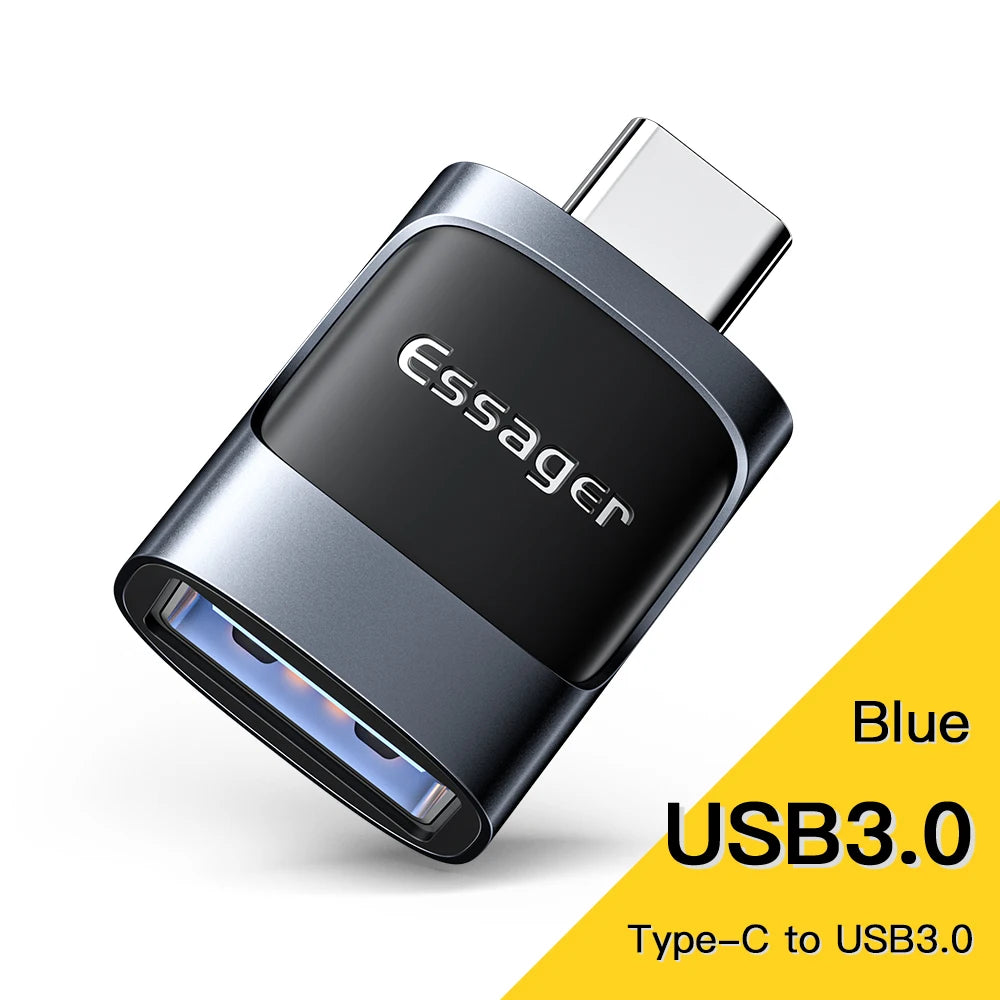 Essager USB C To USB 3.0 OTG Adapter Type C Female Converter USB-C Male To Micro Adapter For Xiaomi 12 POCO Oneplus ipad Macbook