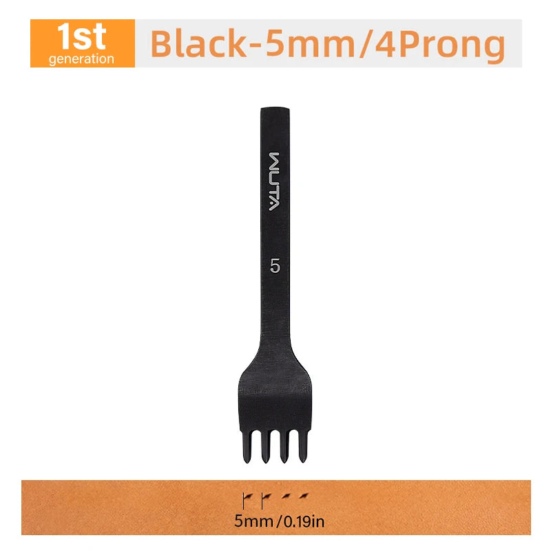 WUTA 1pc 3/4/5/6mm Leather Chisel Tool Diamond Pricking Iron Basic Hole Punch Stitching Leather Craft Tools