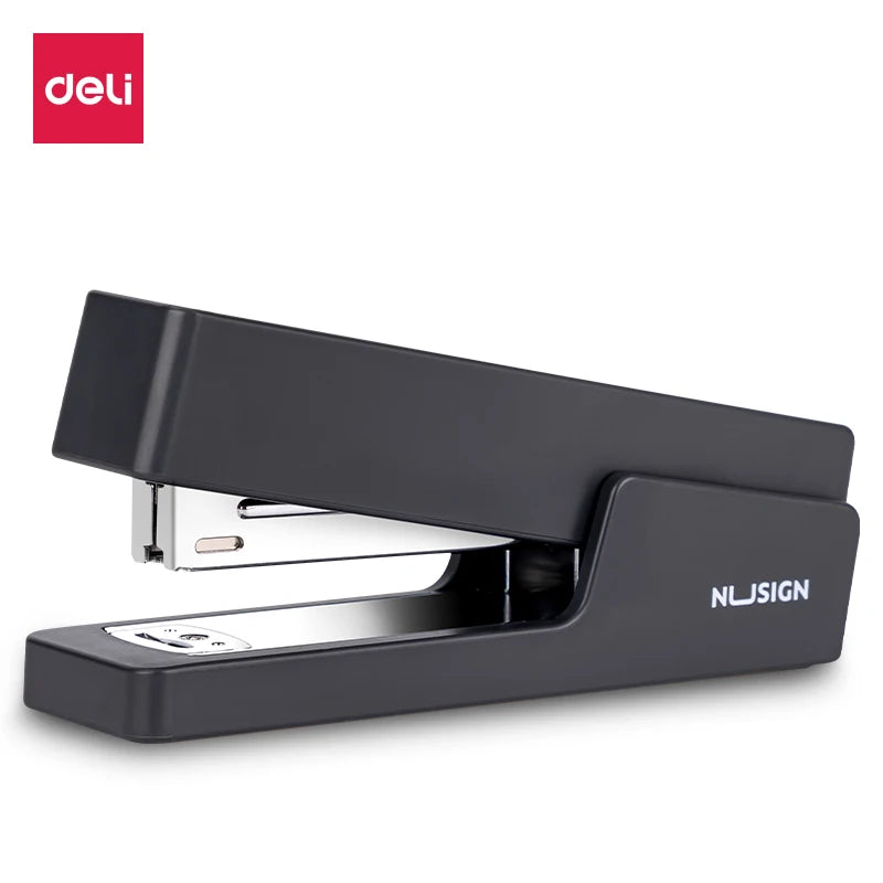 Deli Nusign NS082 Effortless Stapler Fashion Simple Design 3 Colors 20 Sheet Capacity Compatible with 24/6 & 26/6 Staples