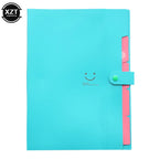 A4 Organ Folder 5 Layers Macaron Colors File Manager Storage Simple Folder for Student School and Office Stationery Supplies