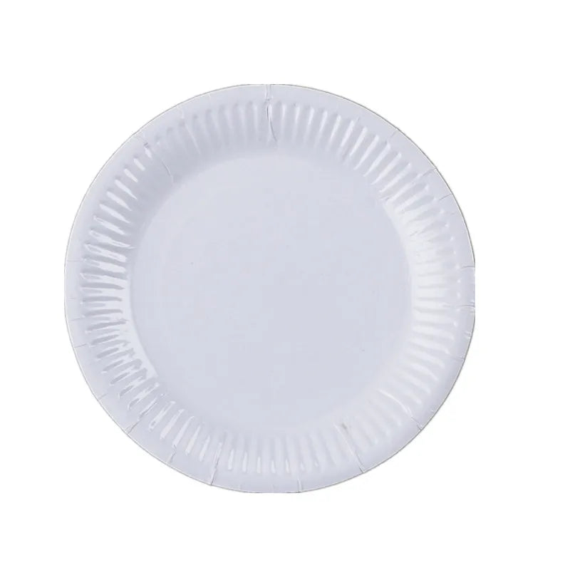 Solid Color Disposable Tableware Set Party Supplies Paper Plates Cups Wedding Birthday Party Decorations Adult Favor
