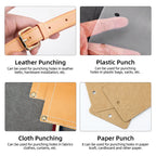 WUTA 1PC Leather Punching Tool Round Hole Hollow Puncher Black Titanium Plated Anti-rust DIY Craft Tool for Belt,Watch Band