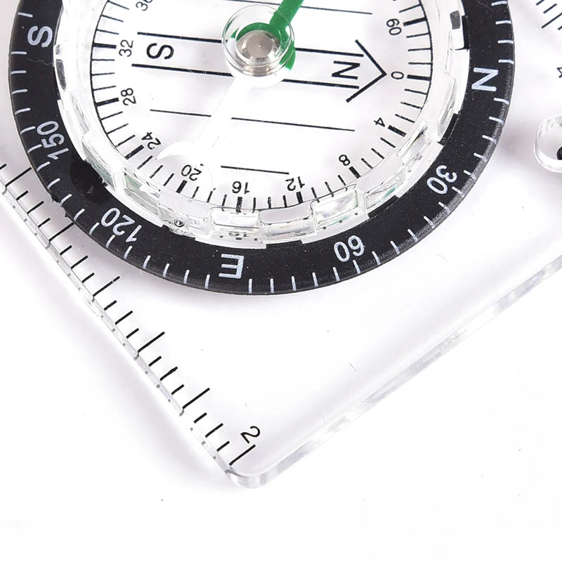 Hot Sale 1pc Outdoor Hiking Camping Compass Map Scale Ruler Multifunctional Equipment
