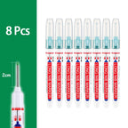 4-80Pcs 2cm Waterproof Long Head Markers Deep Hole Marker Pen for Metal Carpenter Red/Black/Blue/Green Ink Woodworking Tools
