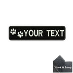 1PC 10cmX2.5cm Custom Name number Patch Stripes Badge Hook Loop dog paw dog footprints skull Punisher Telephone