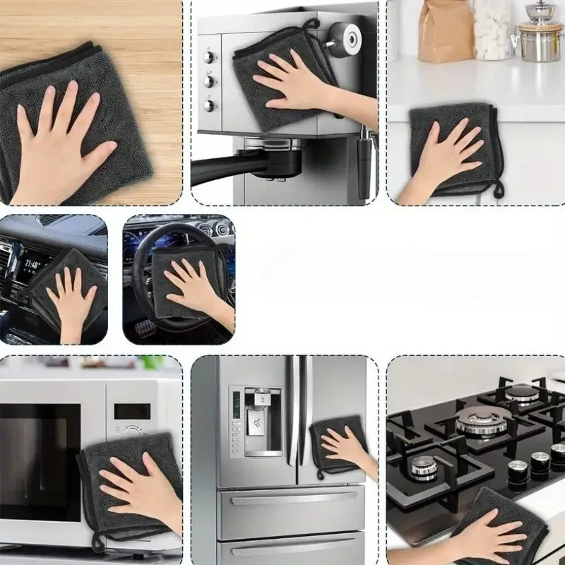 Ultra-Absorbent Microfiber Cleaning Cloth - Soft, Durable & Quick-Dry Towel for Cars, Home, and Bathroom Use