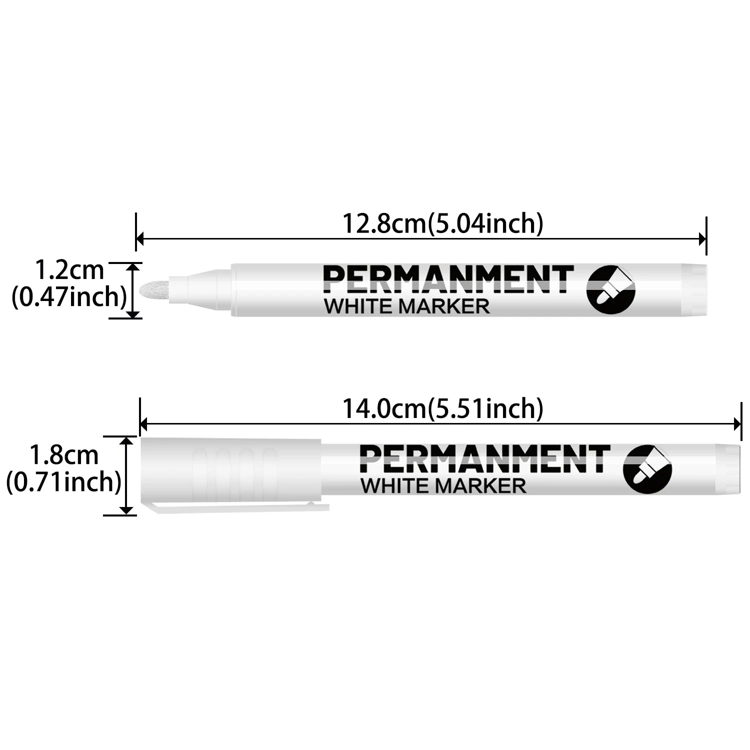 White Paint Pen for Rock Painting,Stone,Ceramic,Glass,Wood,Tire,Fabric,Metal,Canvas. Set of 3/6 Acrylic Paint White Marker
