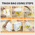 20 PCS Car Trash Bag Disposable Self-Adhesive Garbage Can for Auto Seat Back Hanging Trash Bag Office Kitchen Garbage Storage