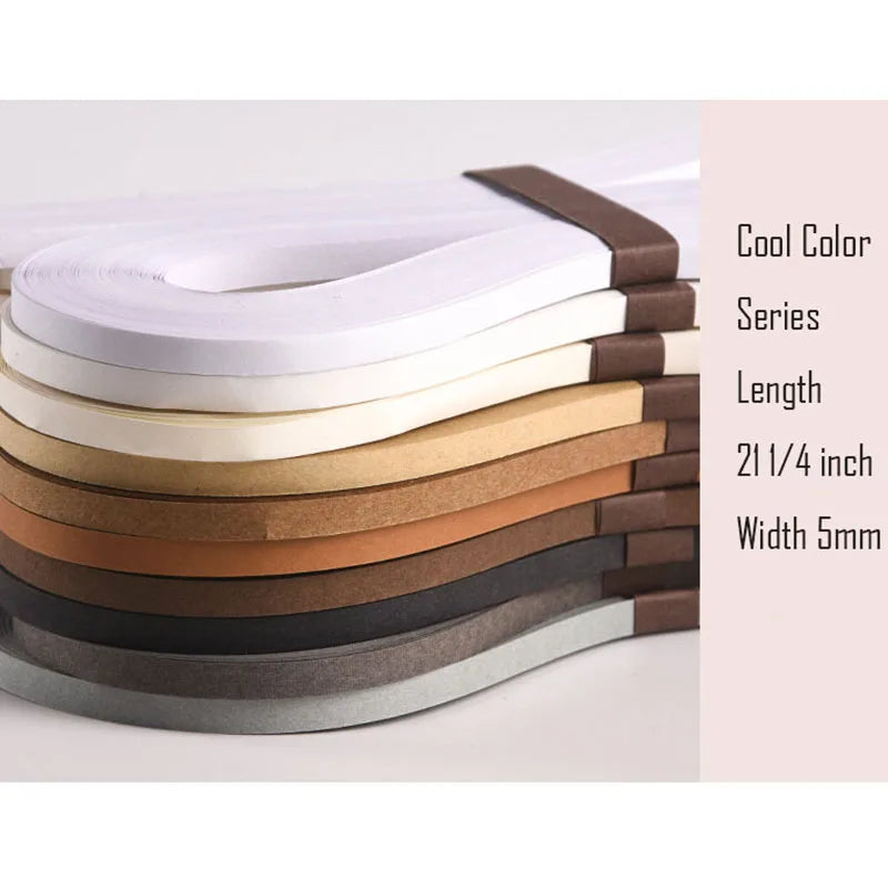 2 Packs 120 Quilling Paper Strips X2 White 53cm Long 5mm Wide Origami Handmade DIY Art Craft Paper
