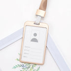 Fashion Card Cover Women Men Aluminum Alloy Work Name Card Holders Business Work Card ID Badge Lanyard Holder Metal Bags Case