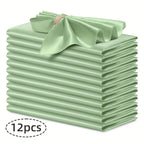 12pcs Silky Satin Dinner Napkins 30x30cm Polyester Square Table Napkins for Wedding Banquet Restaurant Birthday Party Decor