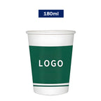 100pcs 250ml disposable paper cup with customizable logo personalized coffee paper cup for event and party, Company Hospitality