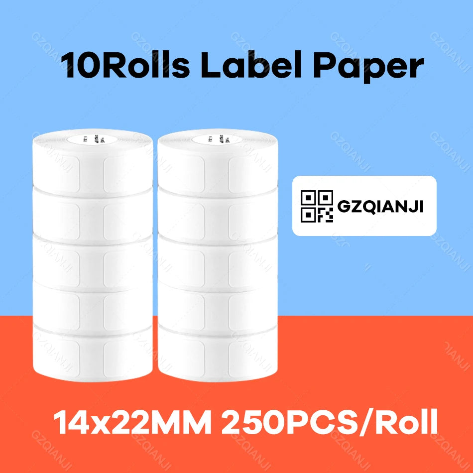 3/5/10 Rolls NiiMBOT D110 D11 D101 Offical Label Printer Sticker Various Size of White Color Paper Roll 12*40mm 15*30mm Anti-Oil