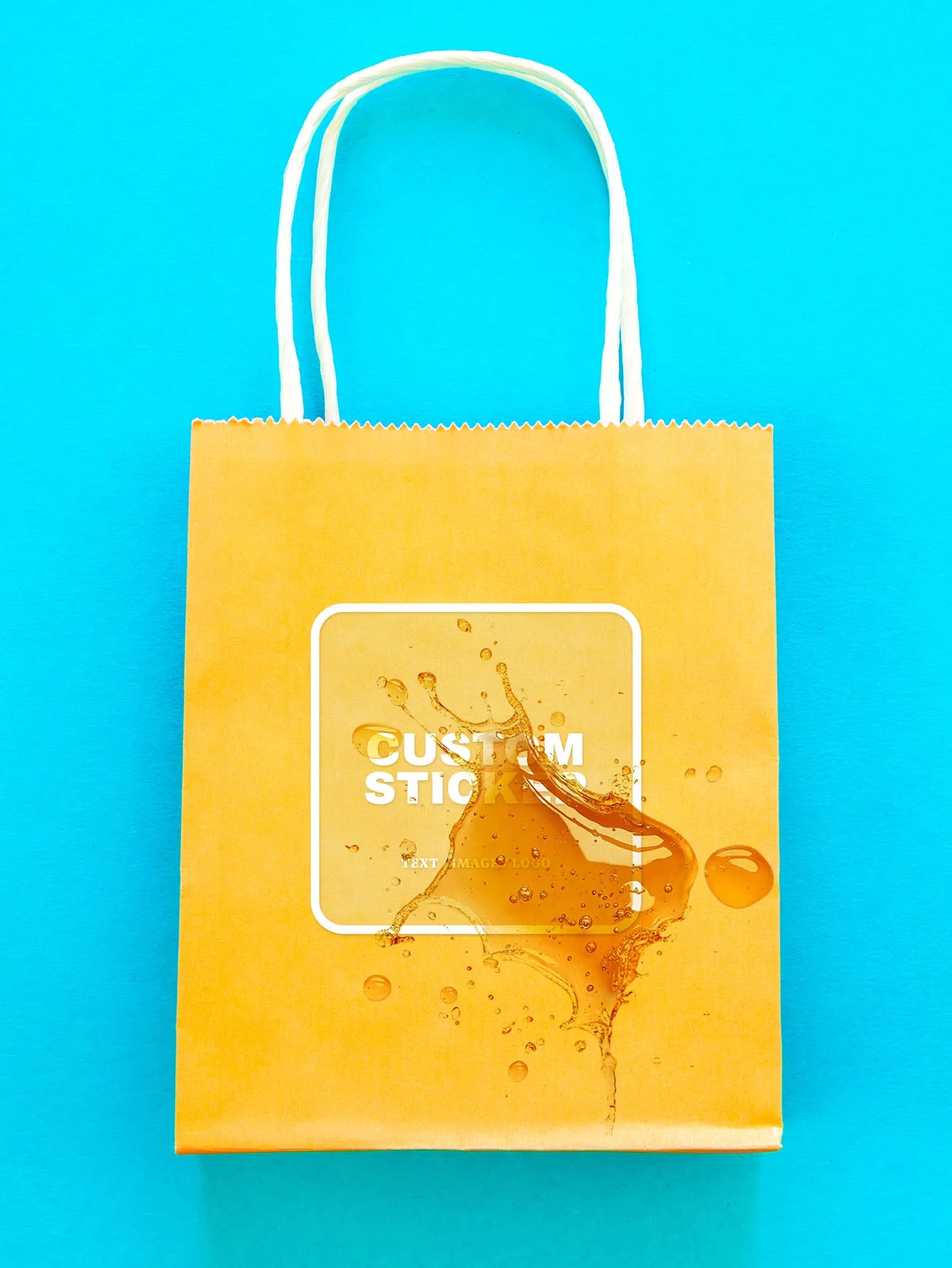 Custom Waterproof PVC Square Stickers 1/70/210 Pcs Personalized for Party Label Packaging